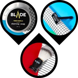 Borotvaszappan & Borotvapamacs & Biztonsági Borotva csomag